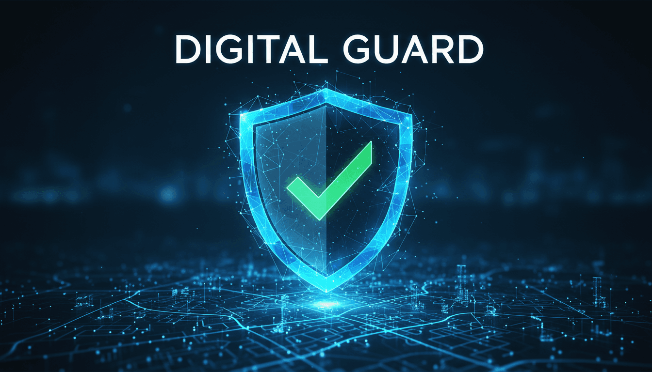 Digital shield icon representing ride safety features
