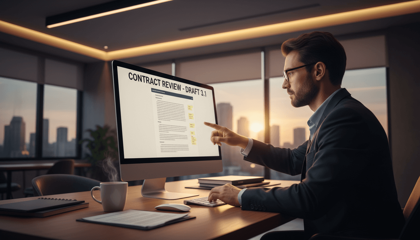Human compliance auditor reviewing documents
